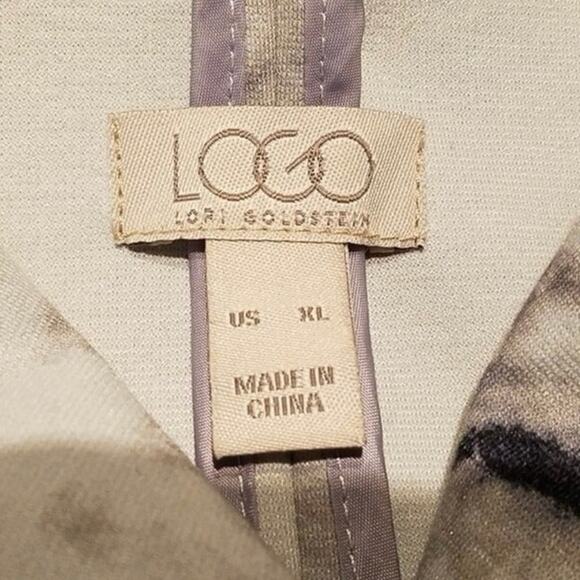 LOGO by Lori Goldstein Black Tie Dye Blazer XL - Picture 8 of 11